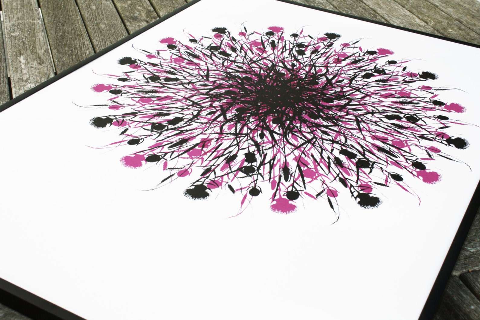 Flower Screen Print Contemporary Wildflower Screen Print Etsy UK