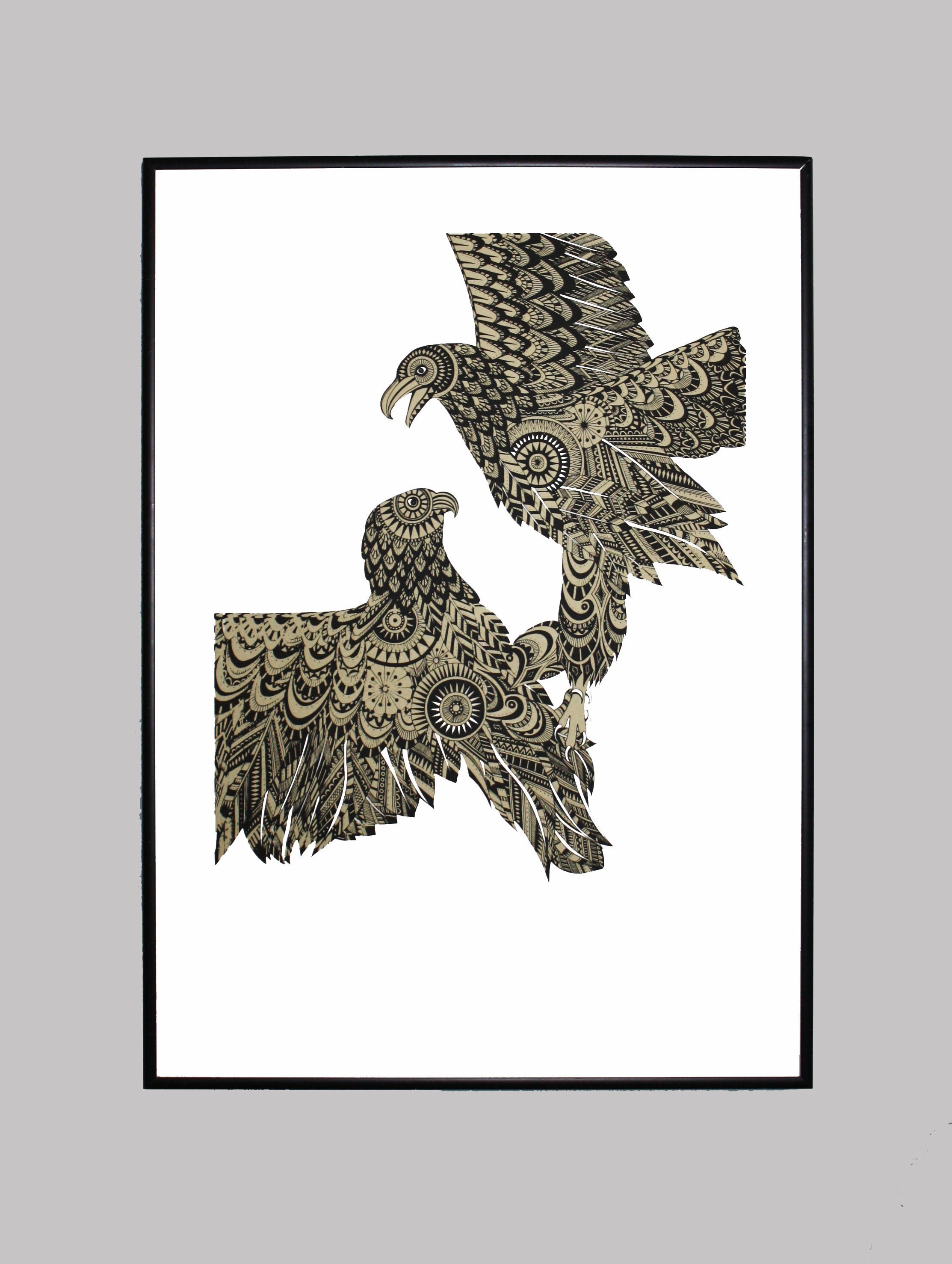 Golden Eagle Screen Print Limited Edition Hand Printed Etsy UK