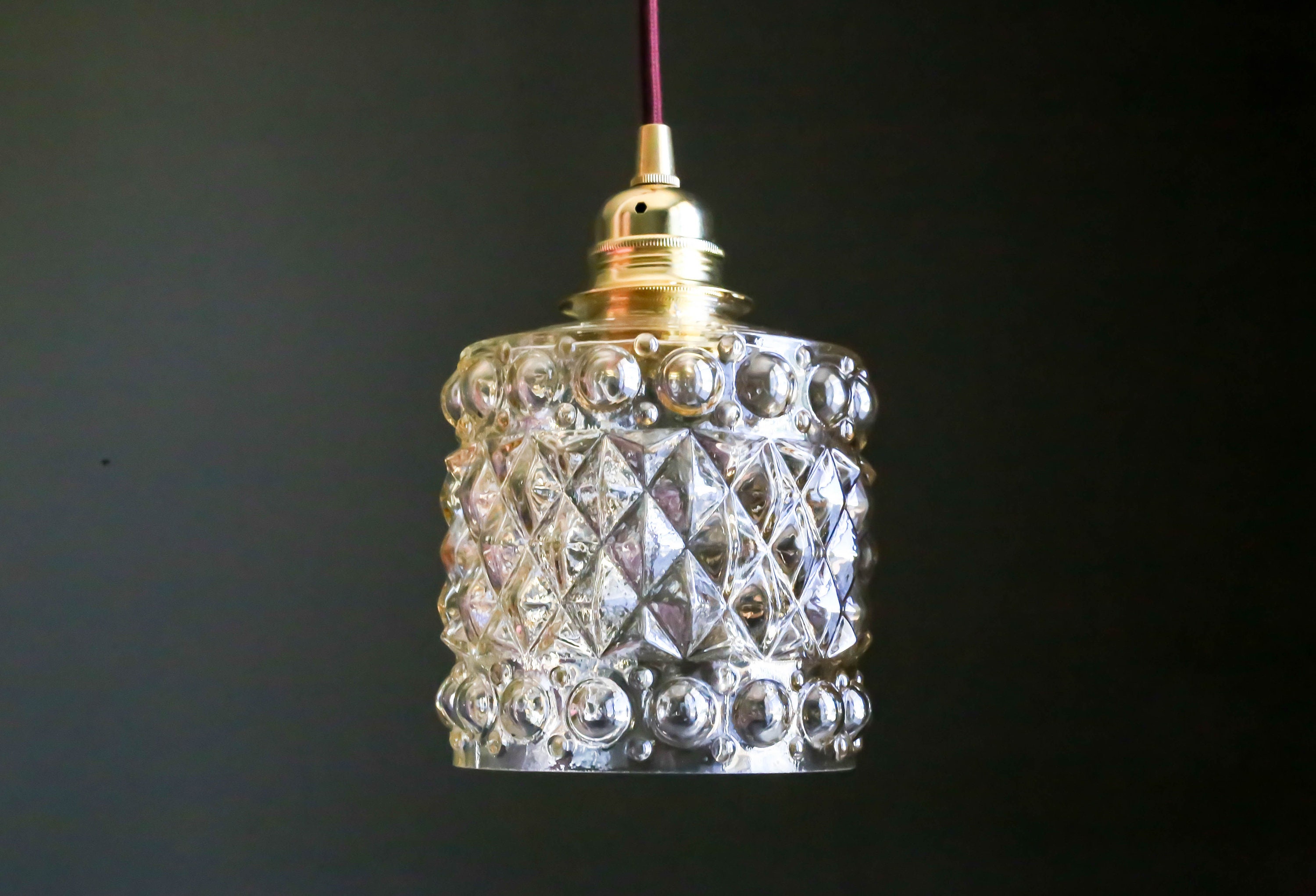 Antique Art Deco French Ceiling Light in White Translucid Glass, Pendant Lamp -Engraved Glass - Circ