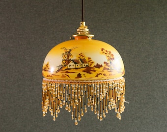 ヴィンテージアールヌーボーオリジナル吊り下げランプ - Etsy 日本