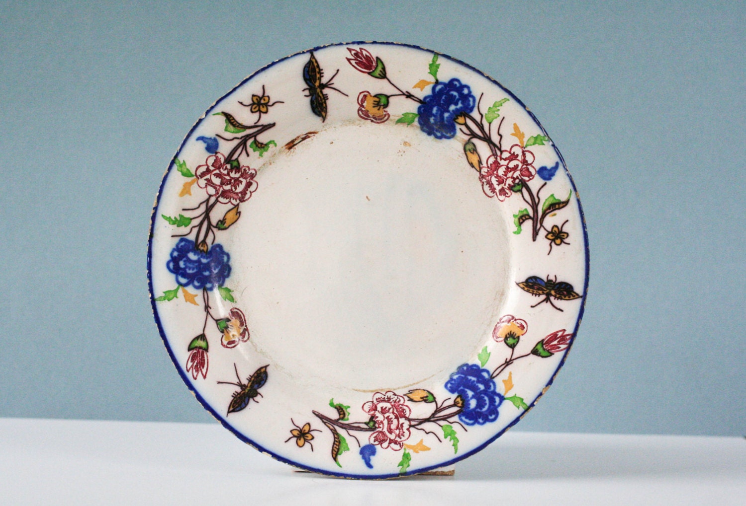 Assiette Faïence de Gien - 1850 Peinte à La Main