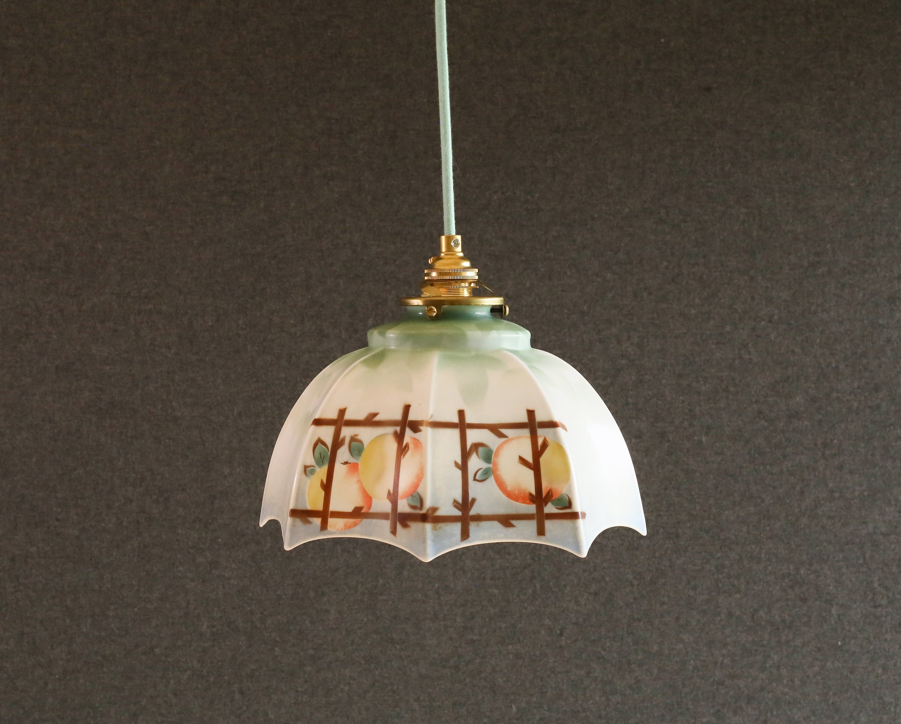 Blue flowers hanging antique lamp - Etsy 日本