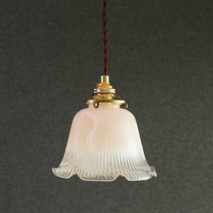 Antique french ceiling light in translucid engraved glass, french pendant lamp-vintage old ceiling lamp
