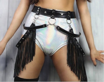 Fringe Harness | Festival Clothing | Rave Accessories Women | Tassel Belt | Alt Clothing