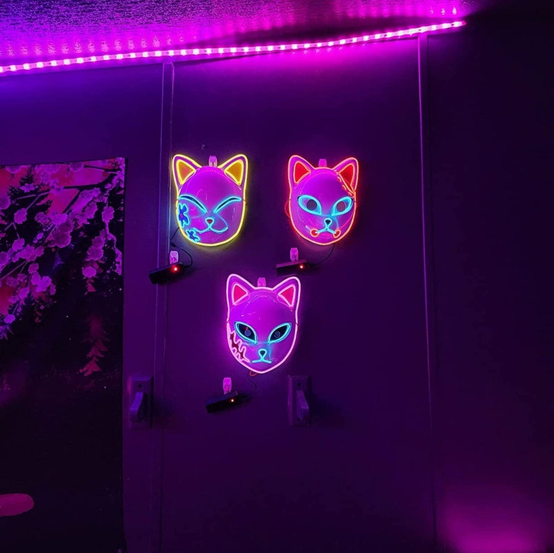 Kitsune Mask Japanese Fox Mask Anime Mask Cosplay Outfit Etsy