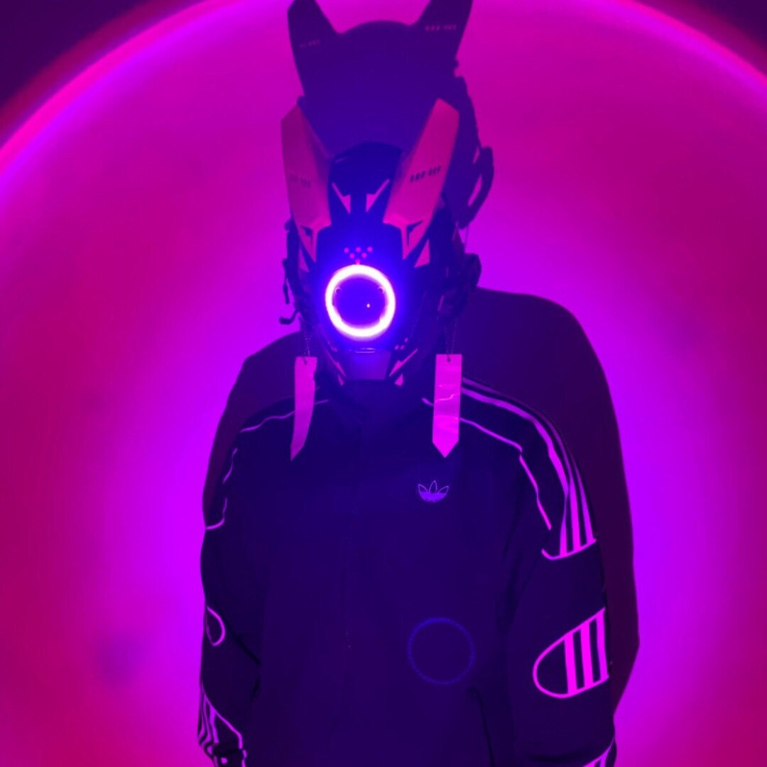 Cyberpunk Samurai Helmet Cyberpunk Cosplay Mask Techwear Helmet