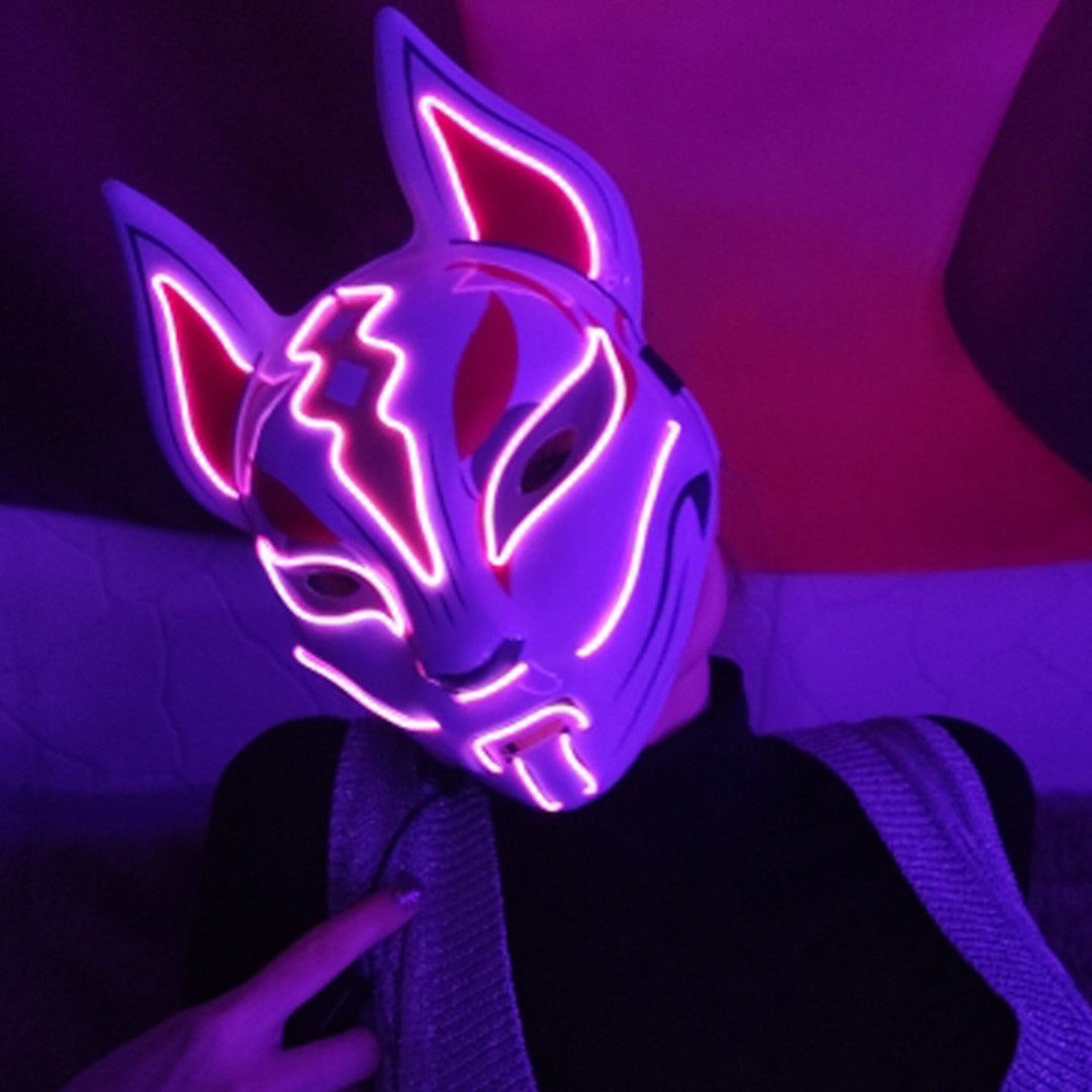 Kitsune Mask Japanese Fox Mask Anime Mask Costume Wolf Etsy