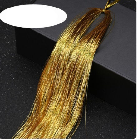 Laser Hair Extensions Gold Thread Glitter Wig Hair Extensions Foil - China  Laser Hair Extensions and Gold Thread Glitter Wig price