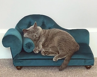 Custom Dog sofa, Cat bed, Pet Chaise Lounge, Small Dog couch, Decorative Pet Bed, Gift cat lovers
