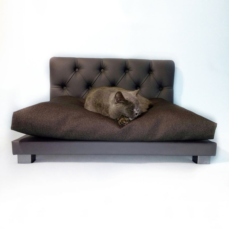 Faux Leather Dog Bed Cat Sofa Pet Furniture