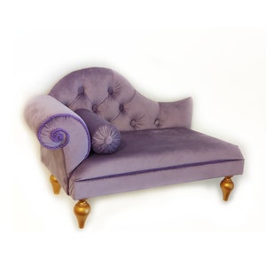 Dog chair, Velvet Dog Sofa, Custom Cat Couch, Baroque Pet Bed, Gift cat lovers image 4