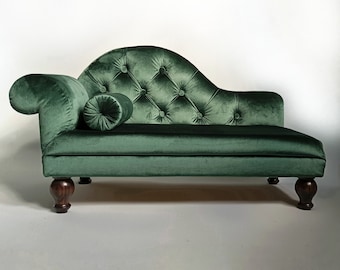 Velvet Dog/Cat Sofa, Doggy bed, Handmade Lounge Chaise pet, Kitten couch, Christmas Gift