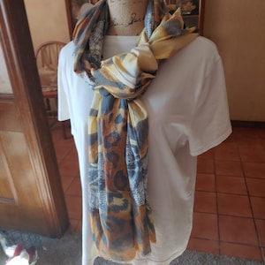 Fall Fashion Scarf - Animal Print Soft Cotton Scarf - Original Artist Design