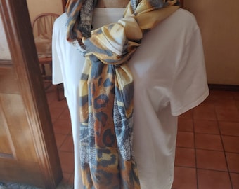 Fall Fashion Scarf - Animal Print Soft Cotton Scarf - Original Artist Design