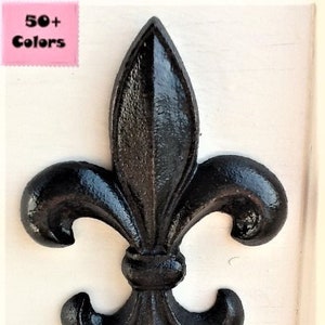 Fleur De Lis Wall Decor Black French Inspired Wall Plaque Cast Iron Metal