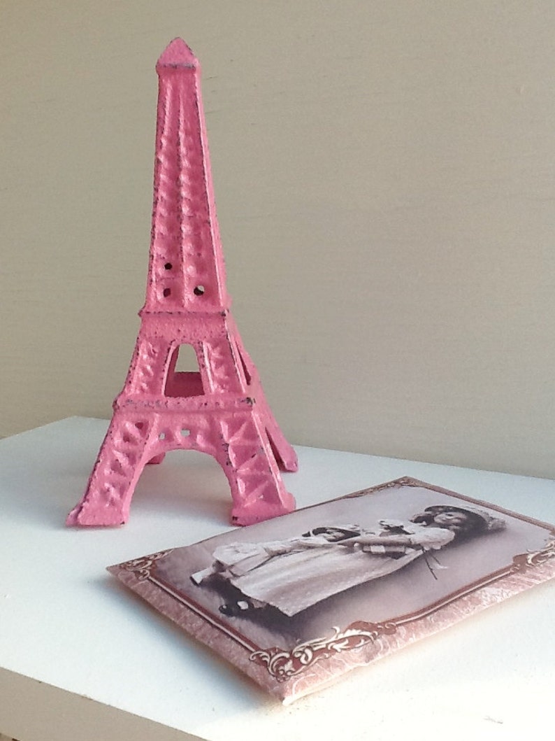 Eiffel Tower Decor Pink Cast Iron Wedding Shower Center Piece - Etsy