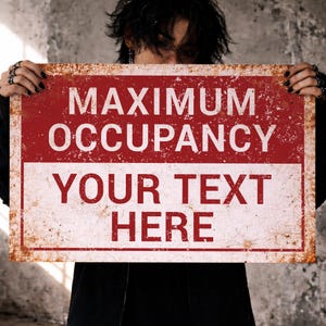 Aangepaste poster voor maximale bezetting | Voeg je eigen tekst toe Grappige introverte kunst aan de muur, persoonlijke ruimte, neurodivergent decor, bord slaapkamer hal