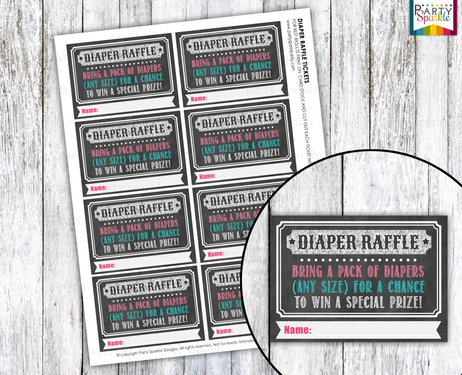 Pink Chalkboard BaByQ Diaper Raffle Tickets Baby Shower BBQ Printable Pink Chalkboard BaByQ Diaper Raffle Tickets Baby Shower BBQ Printable