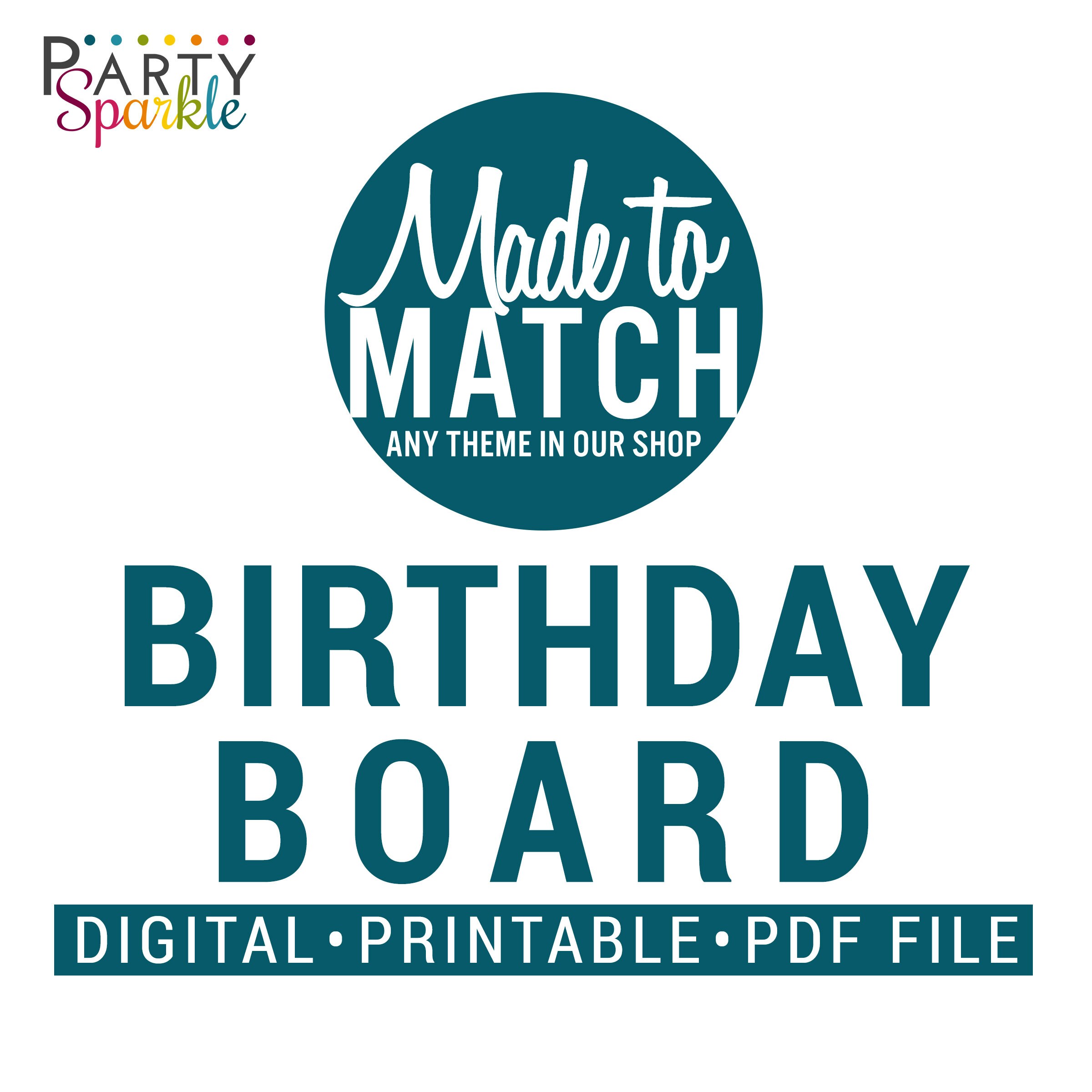 CUSTOM PRINTABLE Birthday Board 11X16 jpg Photo Prop Etsy UK