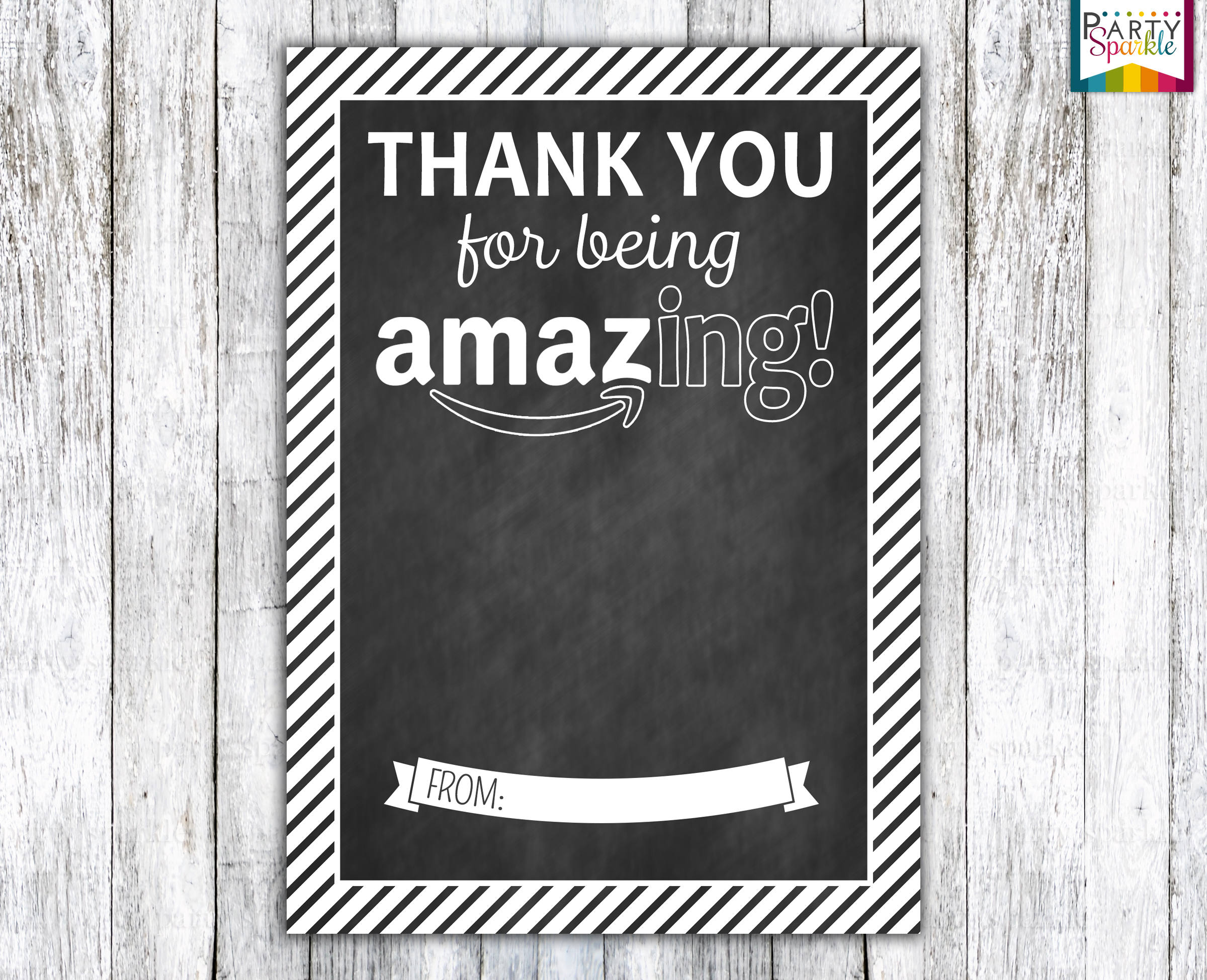 INSTANT DOWNLOAD Thank you for being Amazing Amazon Gift Etsy
