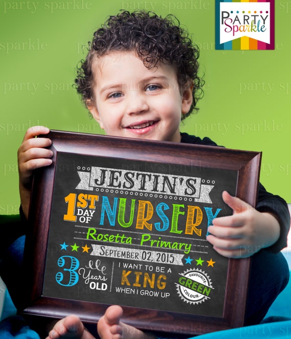 First Day of School Chalkboard Sign 5th Grade First Day of School Boy Blue Back to School Sign 8x10 DIGITAL Printable JPEG