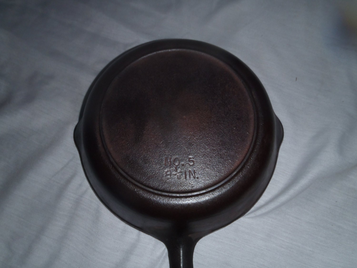 Vintage Cast Iron No. 5 Skillet with Heat Ring 8 1/8 inch Etsy