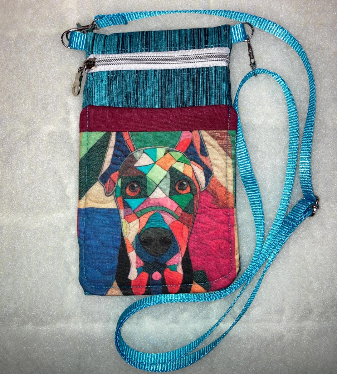 Dog Doberman Print Pattern Crossbody Bags main image 1
