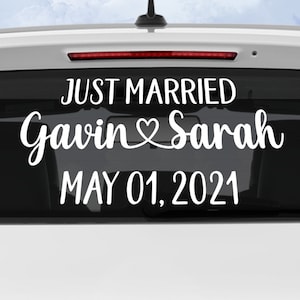 Just Married Car Decal, Wedding Car Decal, Just Married Sign, Just Married  Car Decorations, Wedding Car Decoration, Wedding Car Sticker 