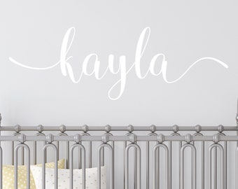 Name Wall Decal Girl Nursery Wall Decal Personalized Name Decal Rustic Cottage Style Name Decal Girls Bedroom Decor Gold Name Decal For Wall