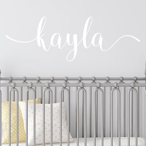 Name Wall Decal Girl Nursery Wall Decal Personalized Name Decal Rustic Cottage Style Name Decal Girls Bedroom Decor Gold Name Decal For Wall