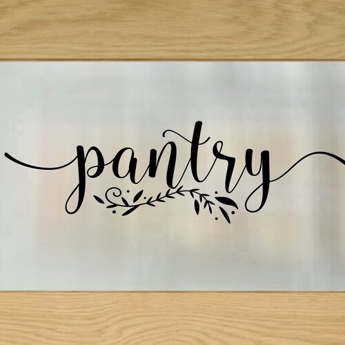 Pantry Door Decal Glass Pantry Door Vinyl Sticker Kitchen Etsy
