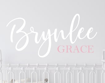 Name Wall Decal Girl Personalized Name Wall Decal Nursery Wall Decal Personalized Name Decal Vinyl Wall Decal Girls Name Decal Farmhouse