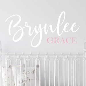 Name Wall Decal Girl Personalized Name Wall Decal Nursery Wall Decal Personalized Name Decal Vinyl Wall Decal Girls Name Decal Farmhouse