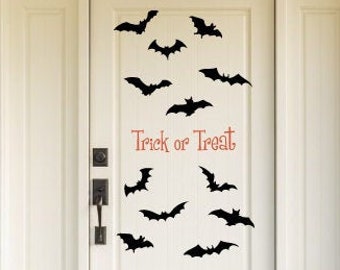 Halloween Bats Decal - Halloween Door Decal - Bats Window Decal - Halloween Stickers - Halloween Door Decorations - Bats Wall Decor - HA002