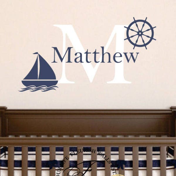 Nursery Name Decals Etsy