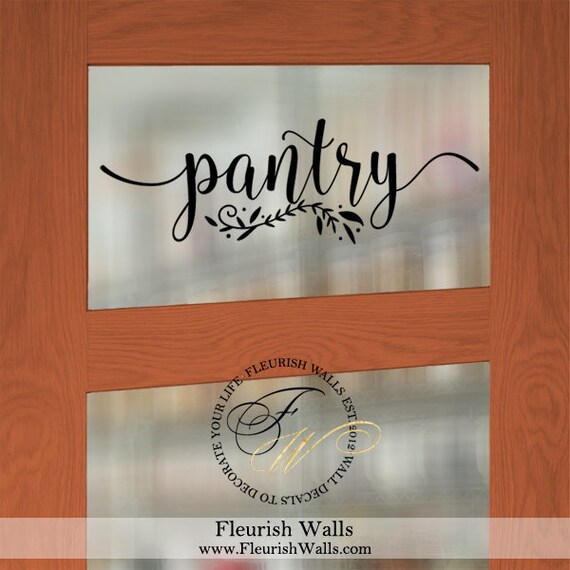Pantry Vinyl Decal Pantry Door Decal Glass Door Decal Etsy