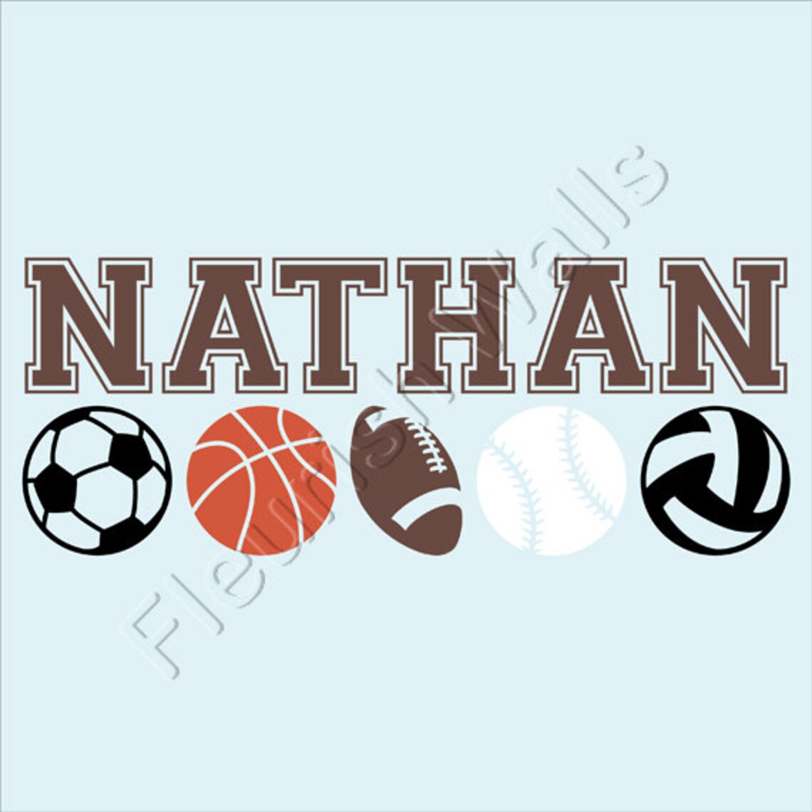 Sports Wall Decal Personalized Boys Name Decal With Football Etsy