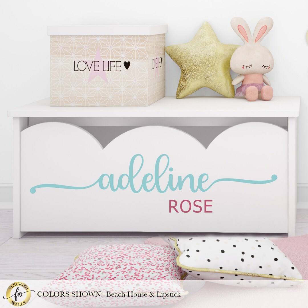 Toy Box Name Decal Personalized Toybox Decal Vinyl Decals for Toybox