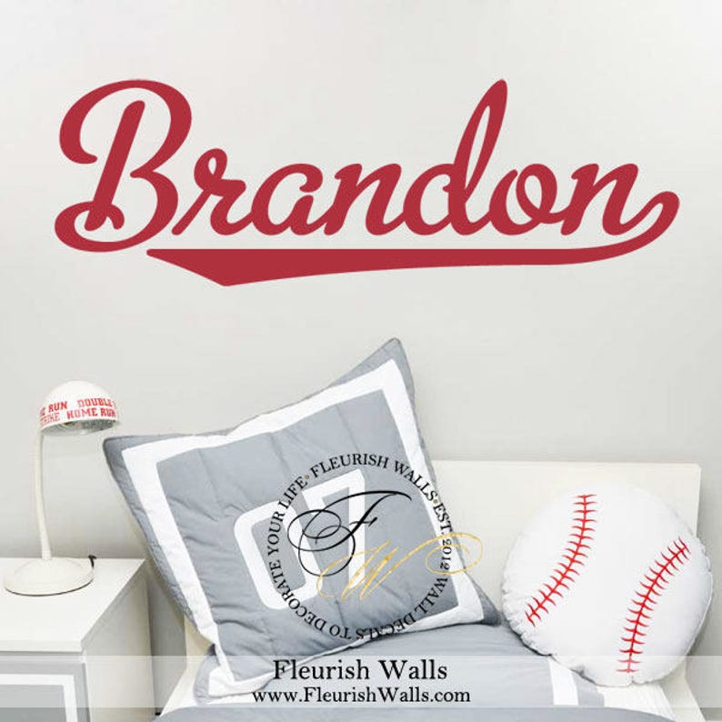Name Wall Decal Boy Name Decal Nursery Wall Decal Etsy