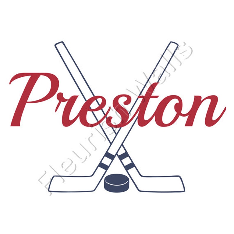 Hockey Wall Decal Personalized With Name Hockey Sticks And Etsy