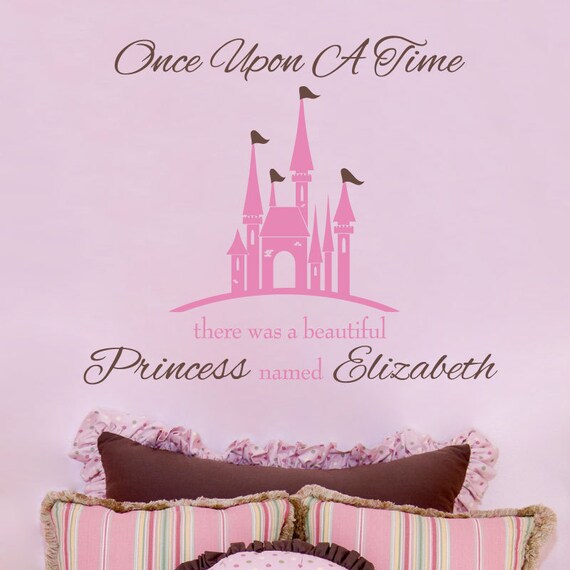 Items similar to Princess Wall Decal Princess Castle Personalized With Baby Name for Baby Girl
