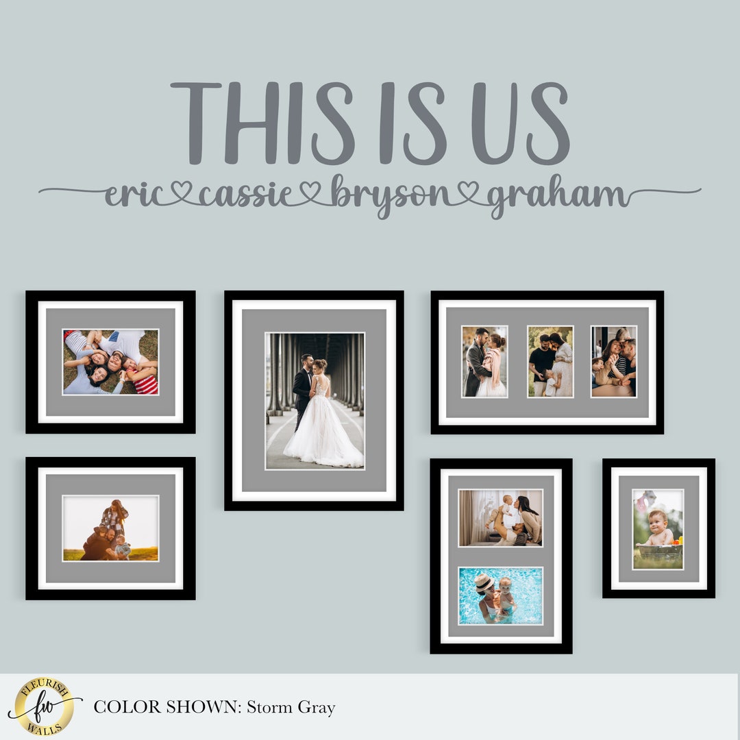 This is Us Personalized Wall Decal DIY Family Name Sign Decal Wall Decor Photo Gallery Wall Name