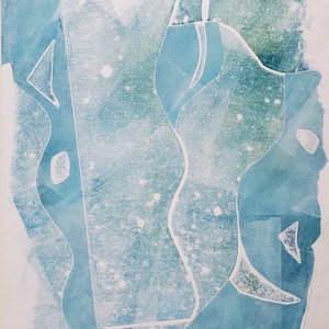 Moon Face: original monotype on paper