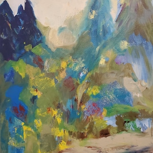 Forest Edge: original oil painting on stretched canvas 20&quot; x 16&quot;