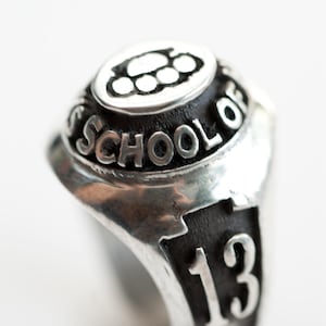 School of Hard Knocks Class of 2013 Ring in .925 Silver by Bakutis image 1