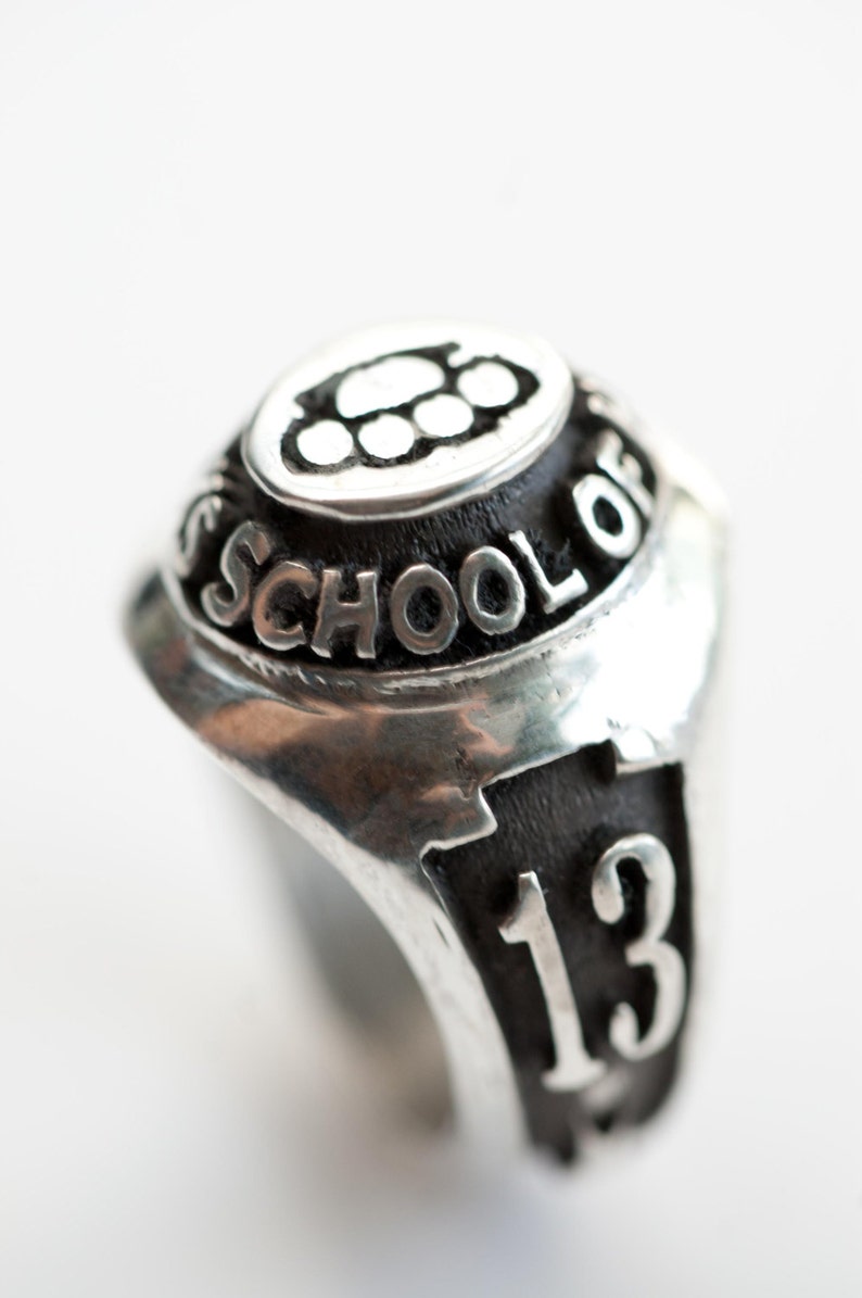 School of Hard Knocks Class of 2013 Ring in .925 Silver by Bakutis image 1