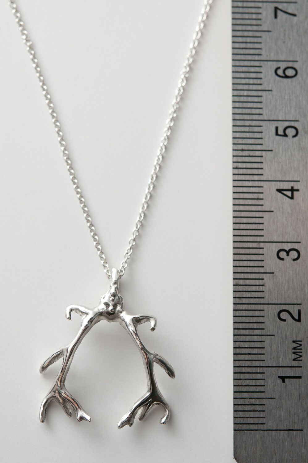 Tiny Antler Necklace in .925 Silver by Bakutis - Etsy