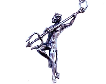 Demon Pendant in  Fine White Bronze
