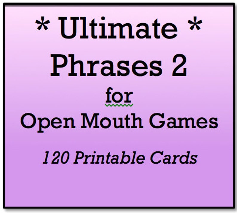 Mouth Match Words and phrases - Top Video game Words 2 for Look at Ya Mouth and Open up Mouth Video games - 120 Printable Expression Playing cards photograph relating to Watch Ya Mouth Printable Phrases called Mouth Recreation Words - Supreme Sport Words and phrases 2 for Monitor Ya Mouth and Open up Mouth Video games - 120 Printable Expression Playing cards