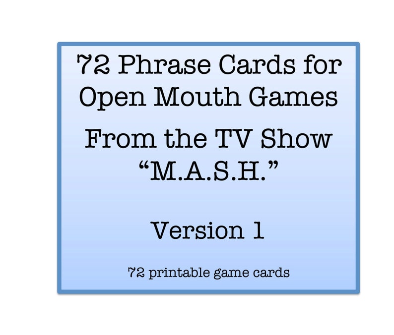 Mouth Video game Text - Tv set Clearly show \ graphic regarding Watch Ya Mouth Printable Phrases titled Mouth Video game Words - Tv set Present \